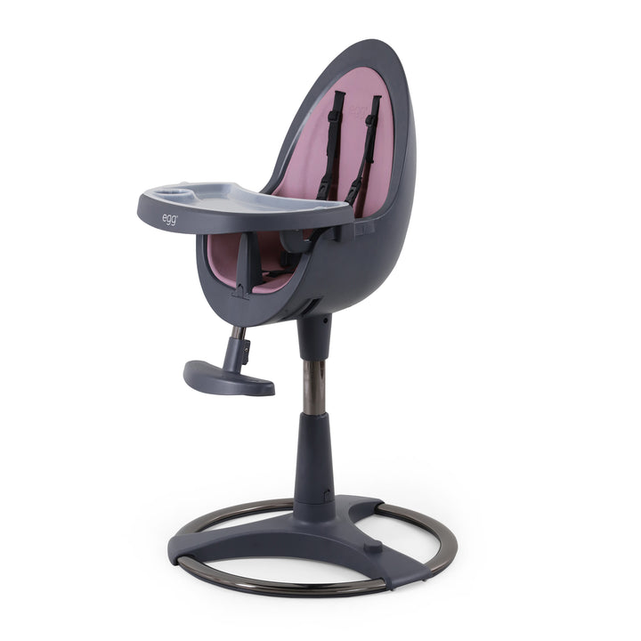 Egg Highchair - Grey with Pink Seat Pad