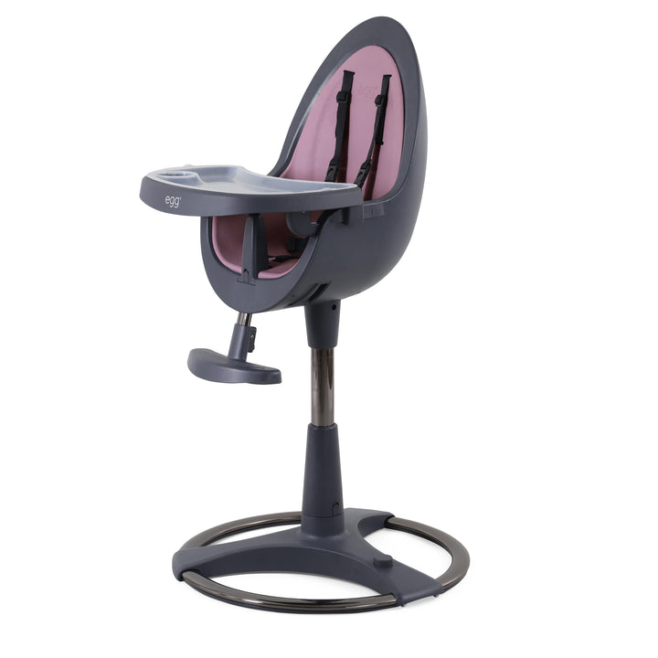 Egg Highchair - Grey with Pink Seat Pad