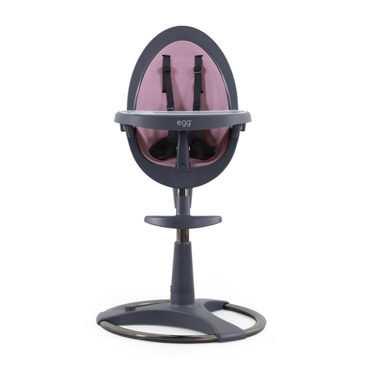 Egg Highchair - Grey with Pink Seat Pad