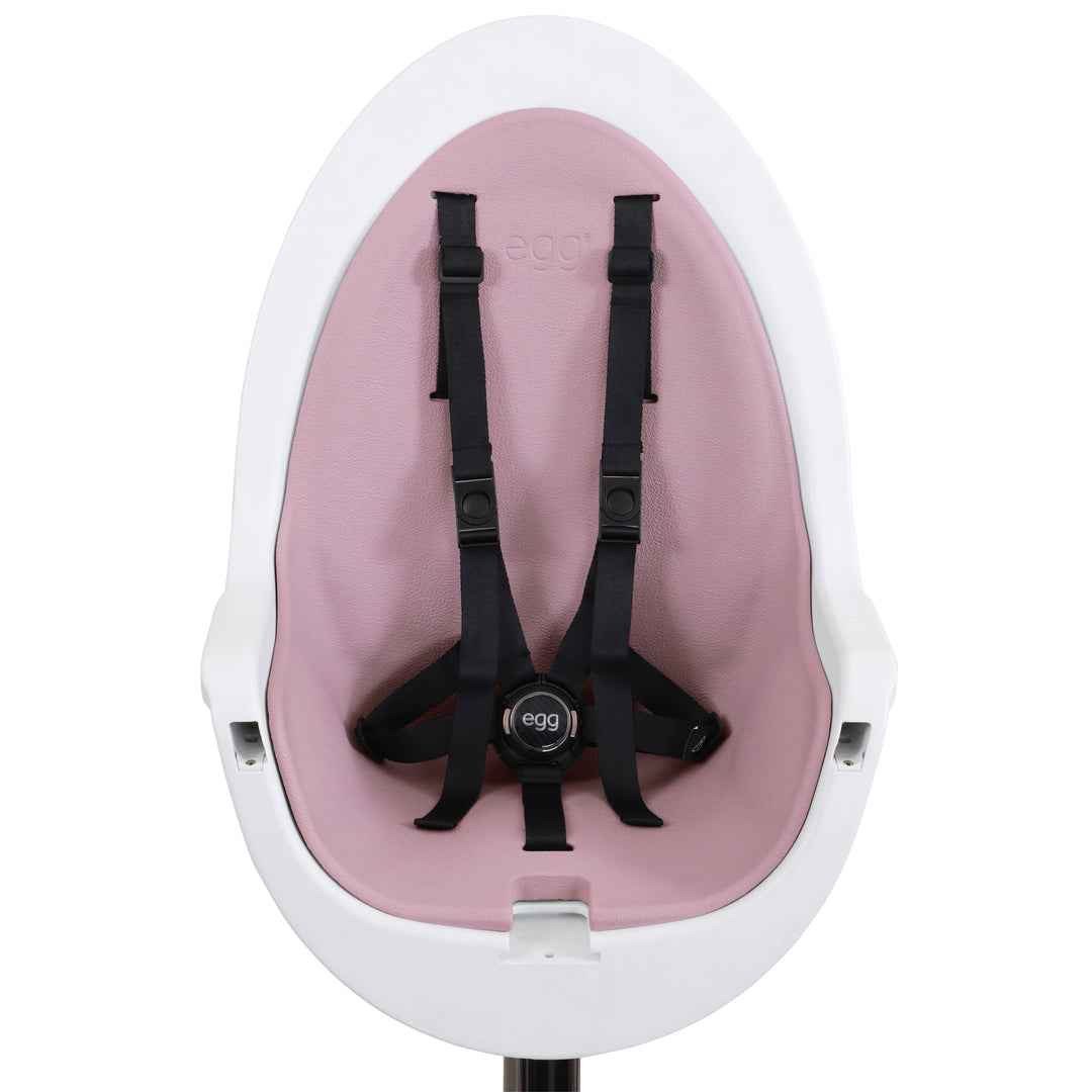 Egg Highchair - White with Pink Seat Pad
