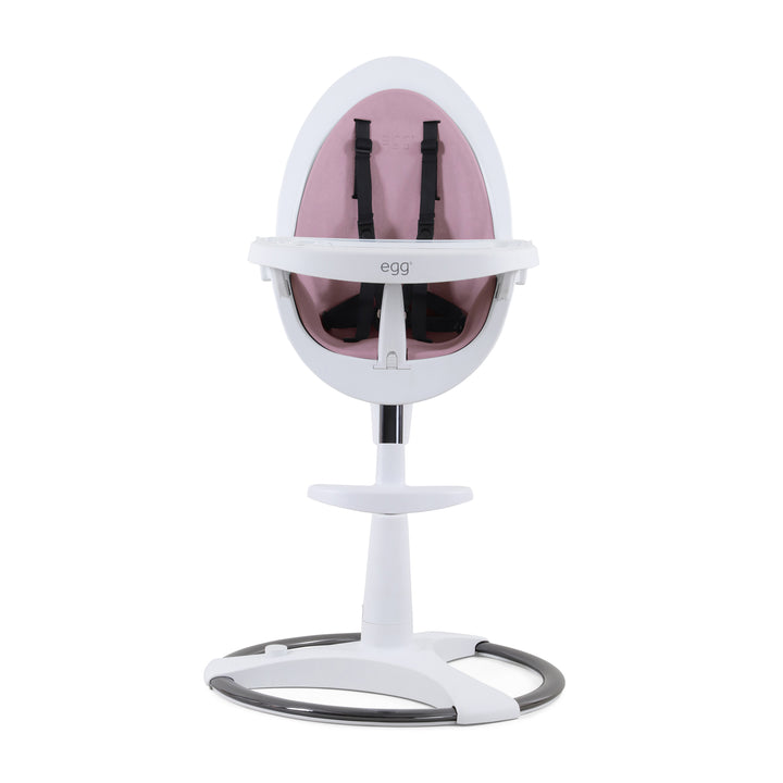 Egg Highchair - White with Pink Seat Pad