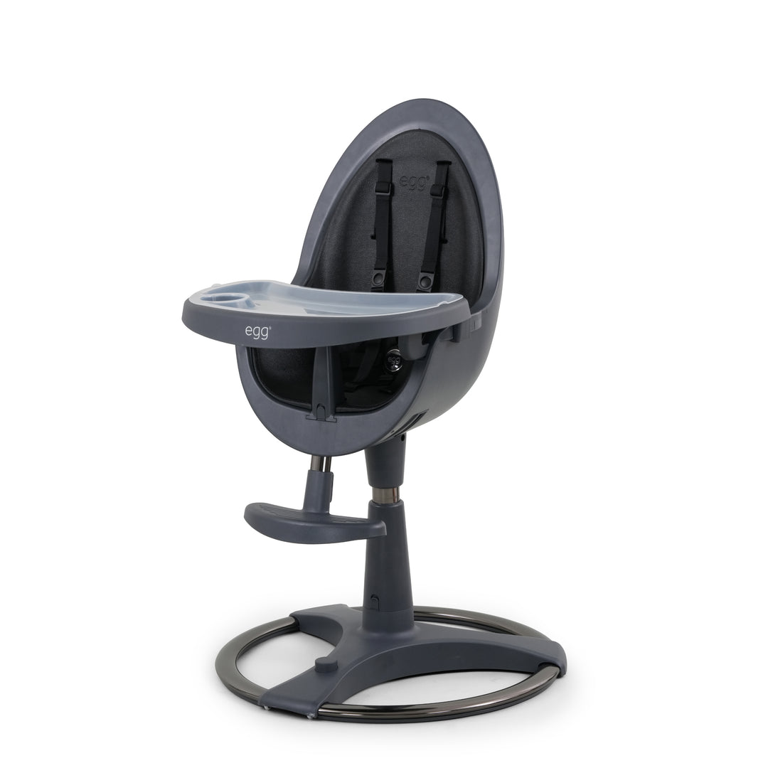 Egg Highchair - Grey with Black Seat Pad
