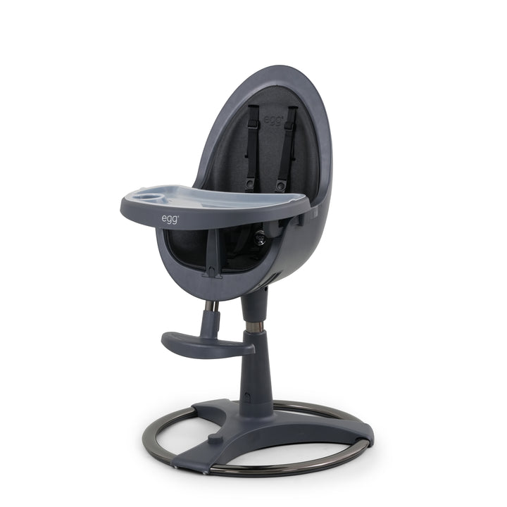 Egg Highchair - Grey with Black Seat Pad