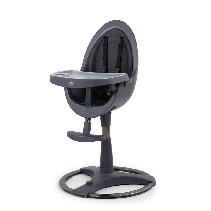 Egg Highchair - Grey with Black Seat Pad