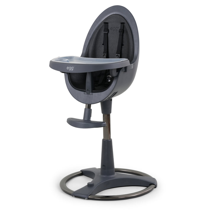 Egg Highchair - Grey with Black Seat Pad
