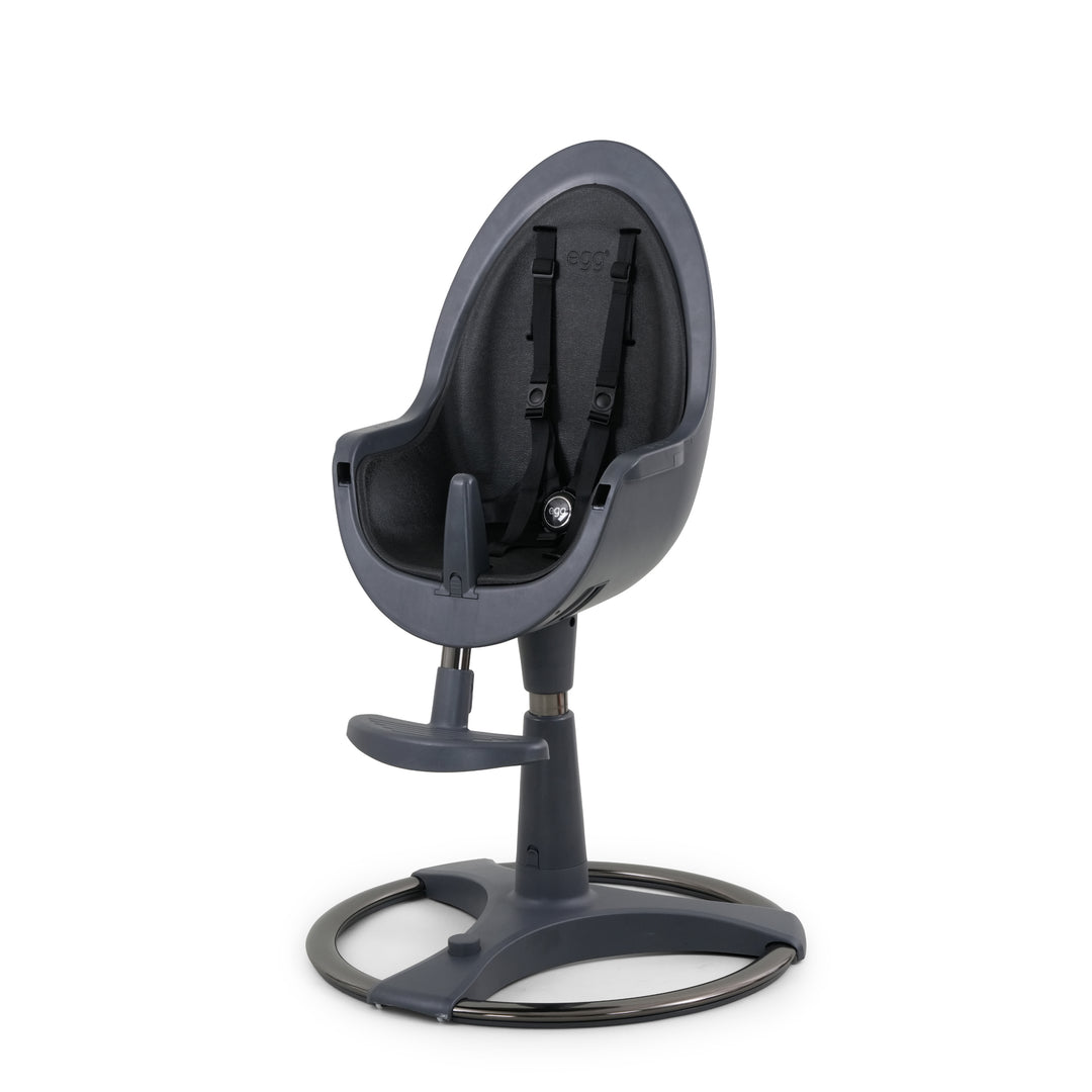 Egg Highchair - Grey with Black Seat Pad