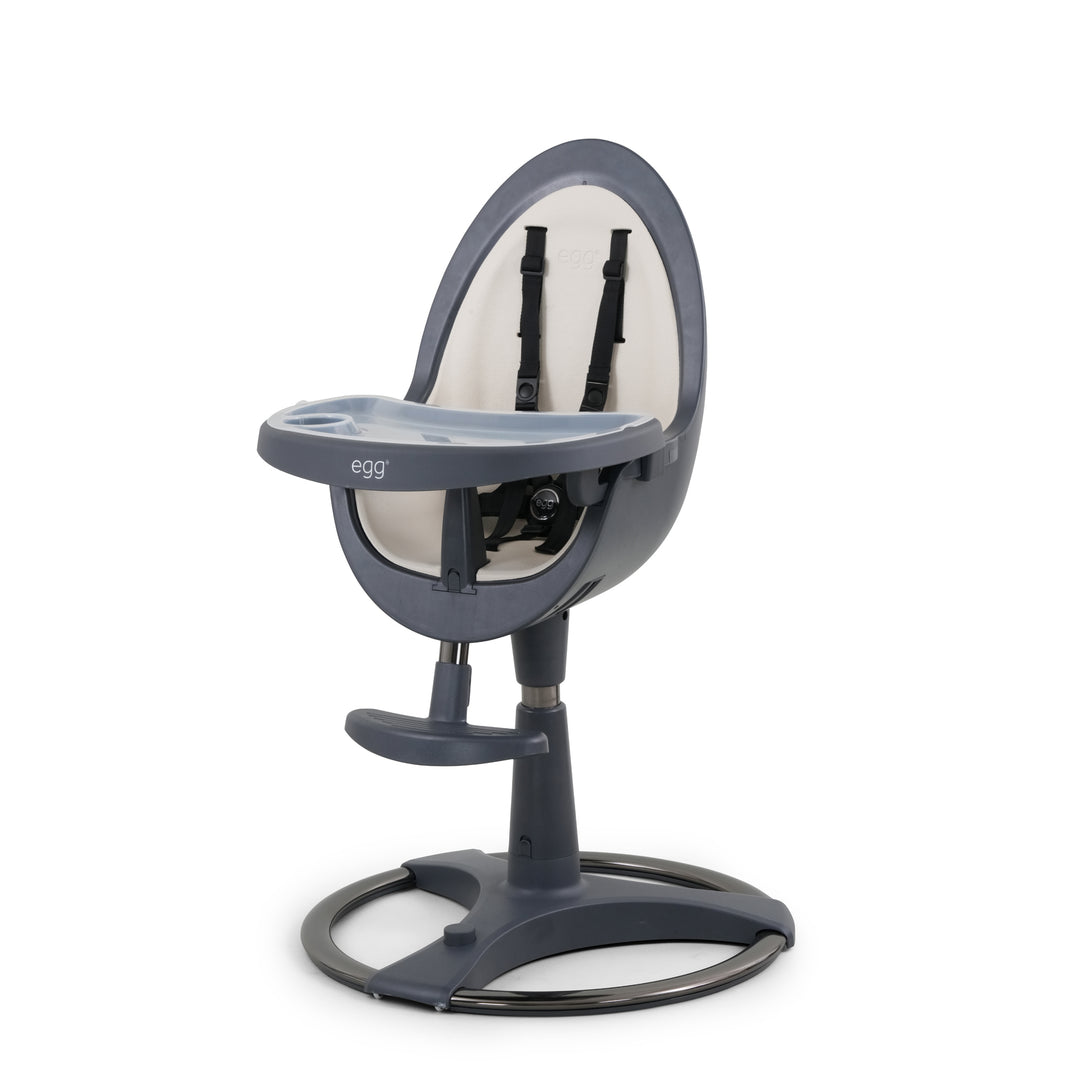 Egg Highchair - Grey with Cream Seat Pad