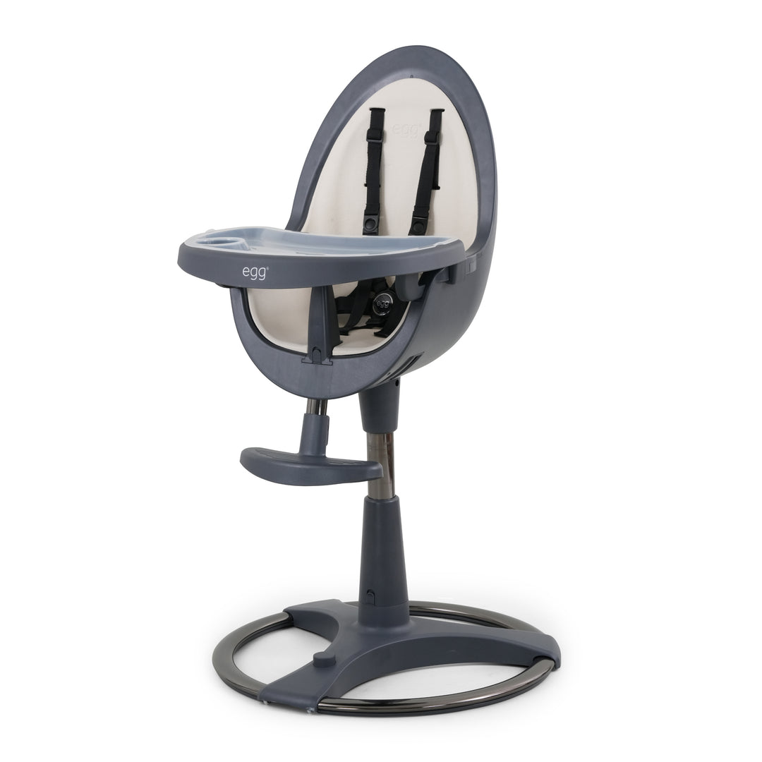 Egg Highchair - Grey with Cream Seat Pad
