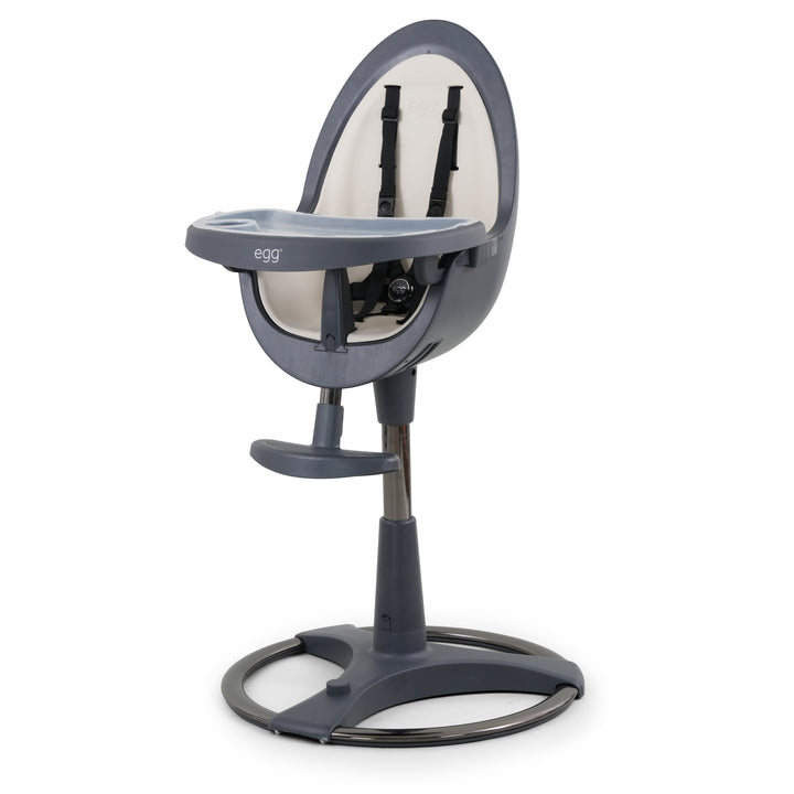Egg Highchair - Grey with Cream Seat Pad