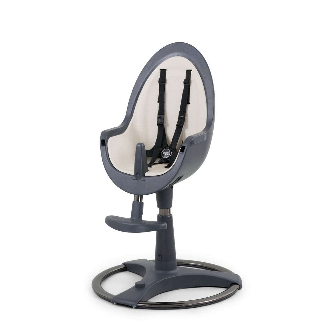 Egg Highchair - Grey with Cream Seat Pad