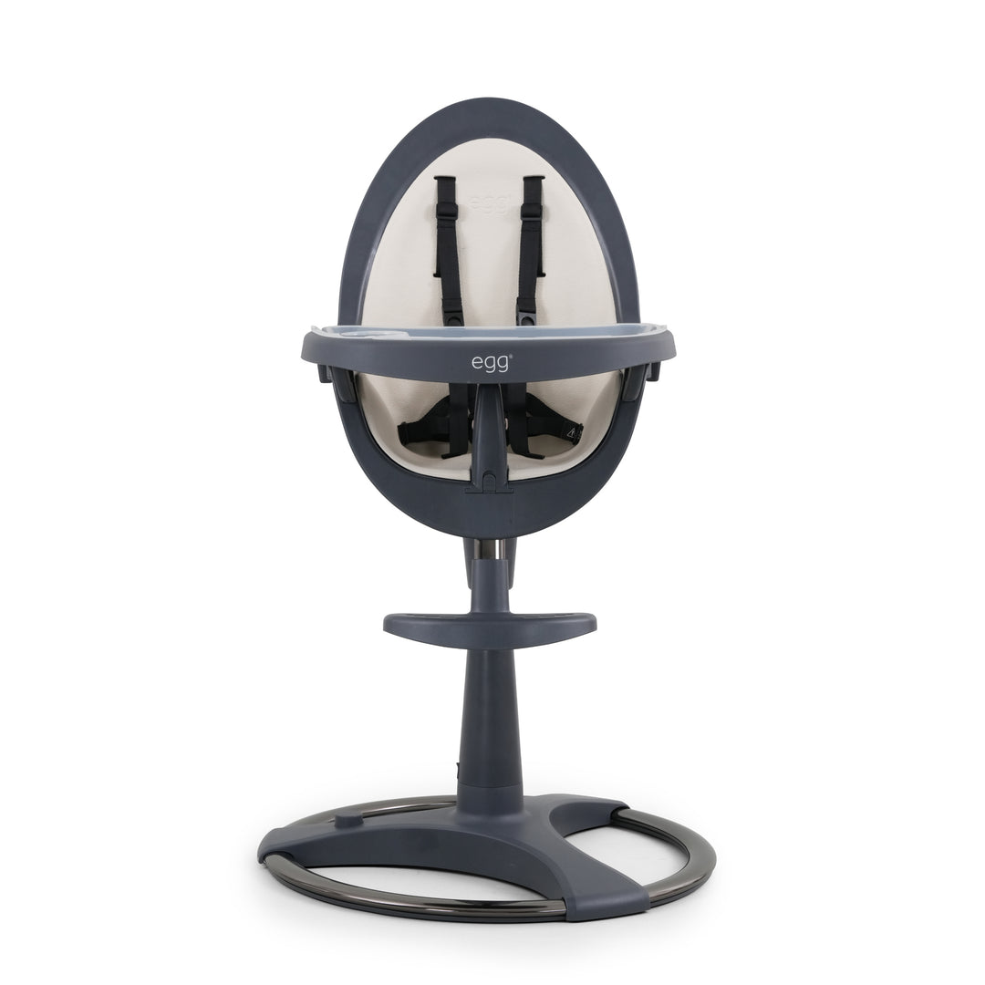 Egg Highchair - Grey with Cream Seat Pad