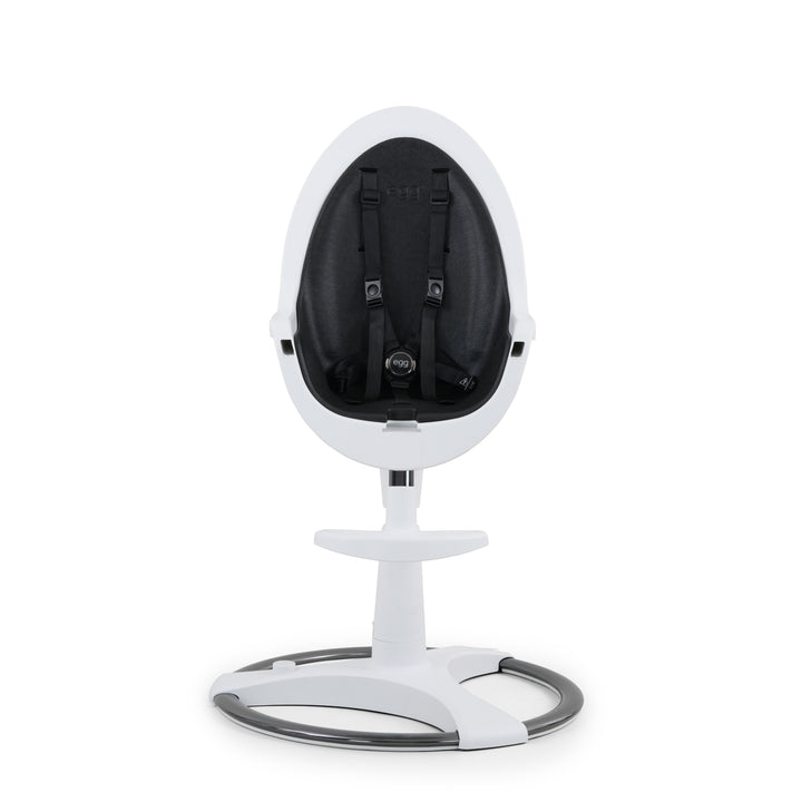 Egg Highchair - White with Black Seat Pad