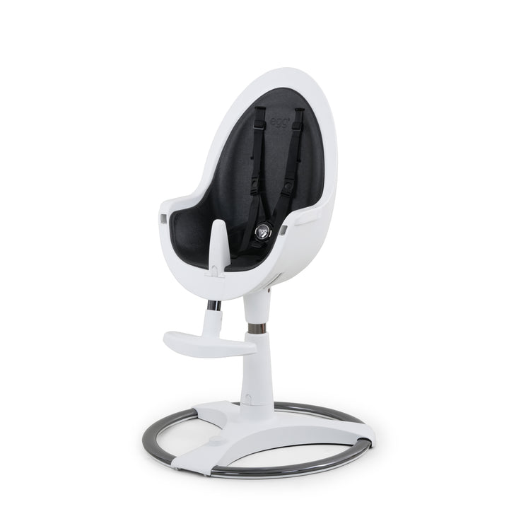 Egg Highchair - White with Black Seat Pad