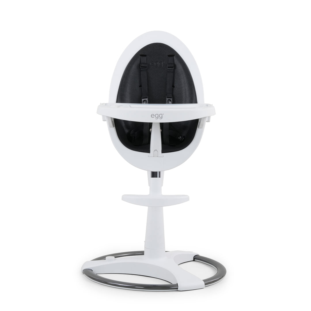 Egg Highchair - White with Black Seat Pad