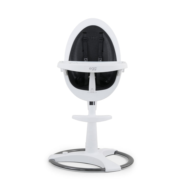 Egg Highchair - White with Black Seat Pad
