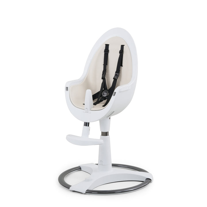 Egg Highchair - White with Cream Seat Pad