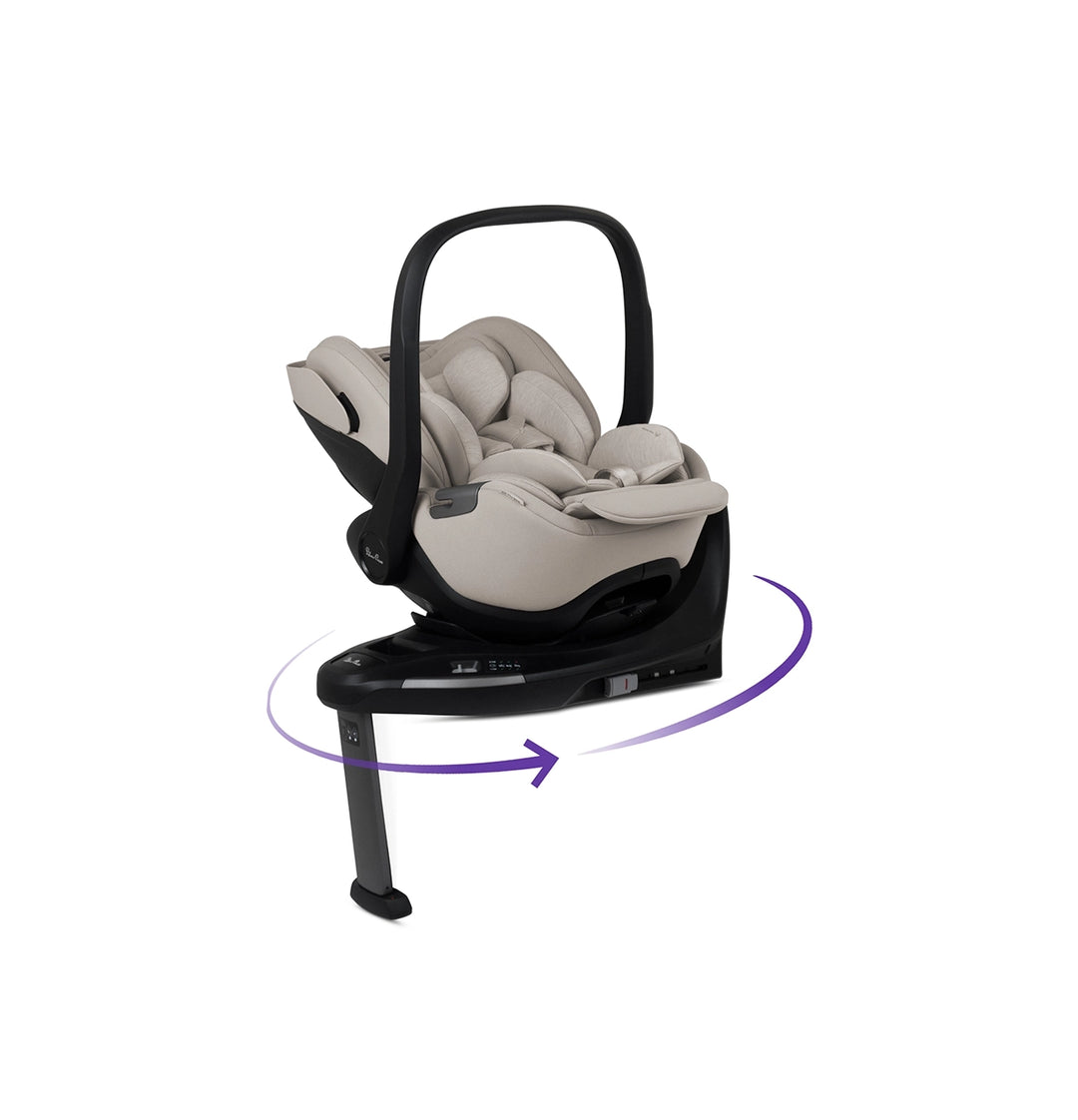 Silver Cross Glide Plus 360 Infant Car Seat and Base - Natural Taupe