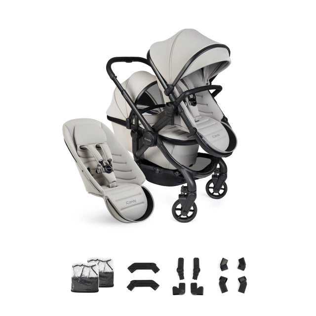 iCandy Peach 8 Double Pushchair - Taupe