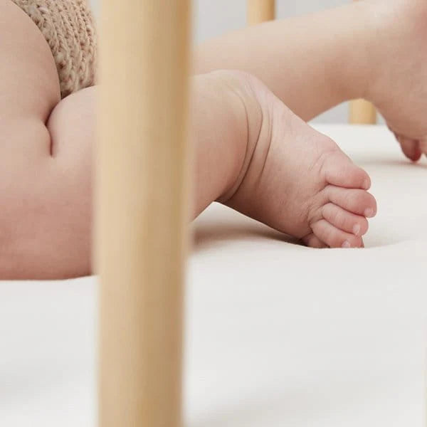 Little Green Sheep Twin Pack Cot Bed Fitted Sheets - White