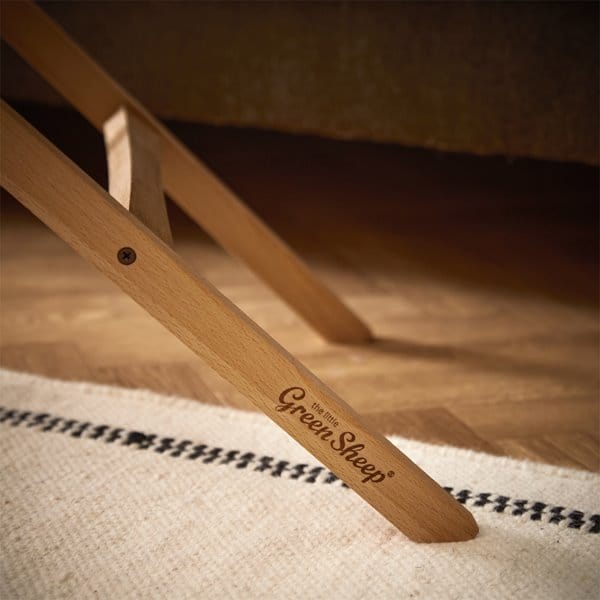 Little Green Sheep Organic Knitted Moses Basket, Mattress & Natural Rocking Stand - Truffle