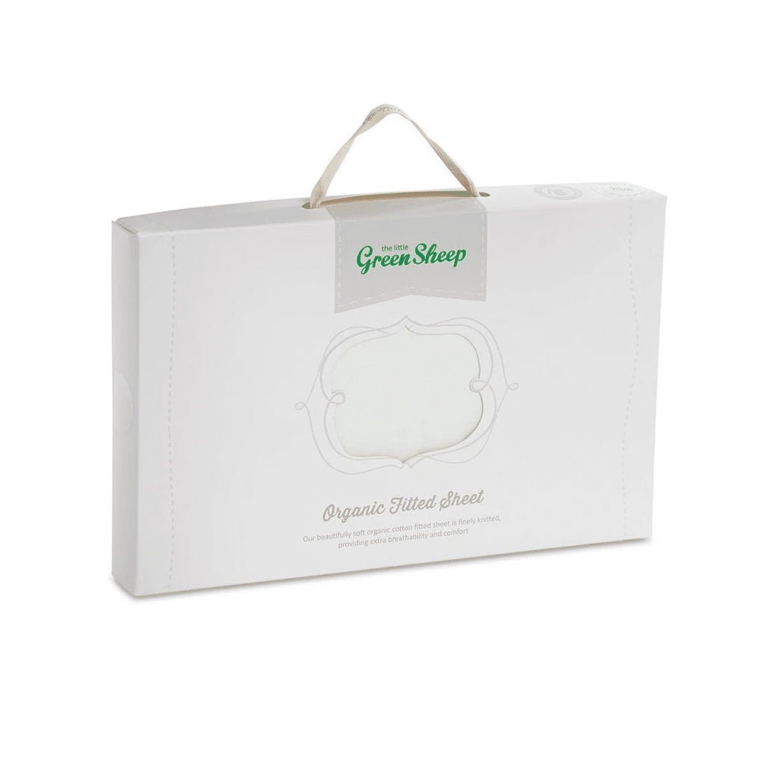 Little Green Sheep Organic Cotton Moses Basket Fitted Sheet - White
