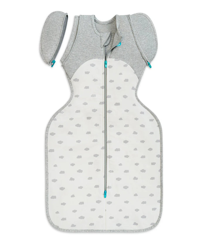 Love to Dream Swaddle Up™Transition Bag Stretch Cotton Fleece Medium 1.5 Tog - Mini Cloud White