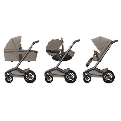 Maxi-Cosi FAME Essential Bundle - Twillic Truffle (Black Wheels)