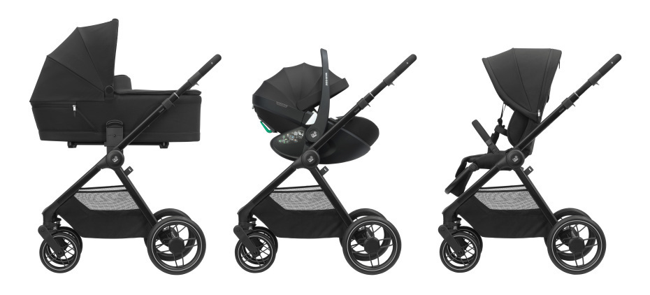 Maxi-Cosi Oxford Pushchair 7 Piece Essential Bundle - Twillic Black