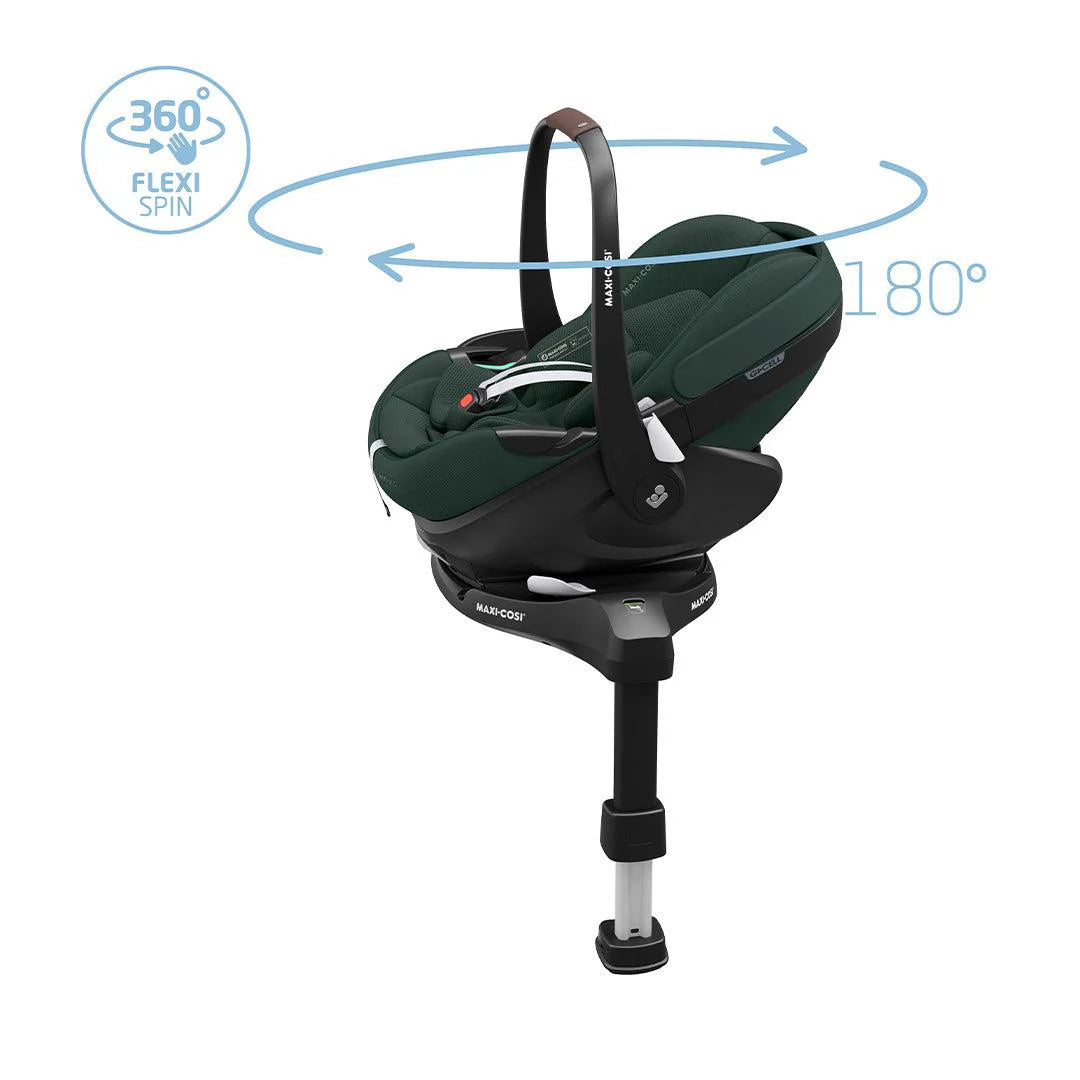 Maxi-Cosi Pebble 360 Pro 2 Car Seat  + Familyfix 360 Pro Isofix Base - Twillic Green