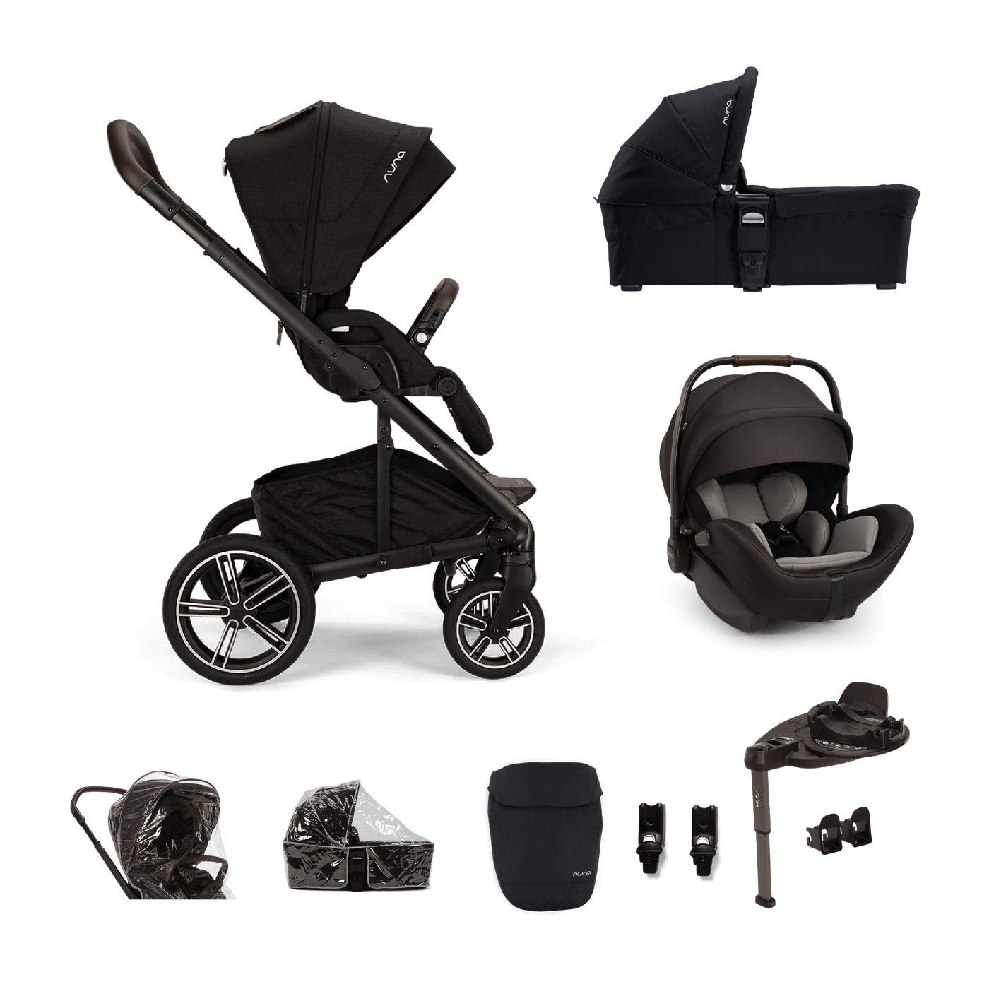 Nuna MIXX next ARRA FLEX bundle - Caviar