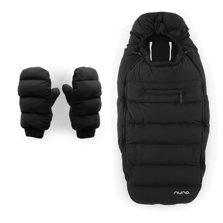 Nuna Winter Stroller Footmuff Set w/Gloves & Bag - Caviar