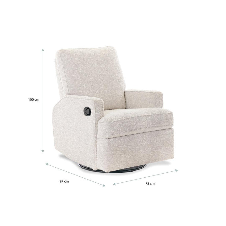 OBaby Madison Swivel Recliner Chair - Boucle Style