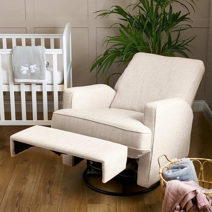 OBaby Madison Swivel Recliner Chair - Boucle Style