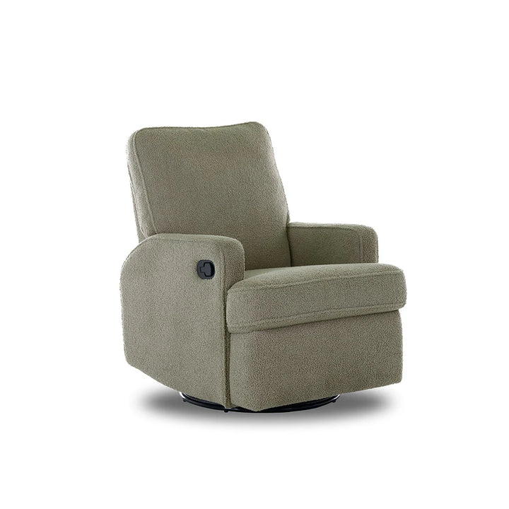 OBaby Madison Swivel Recliner Chair - Teddy Fabric Olive