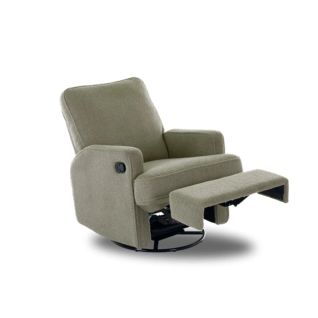 OBaby Madison Swivel Recliner Chair - Teddy Fabric Olive