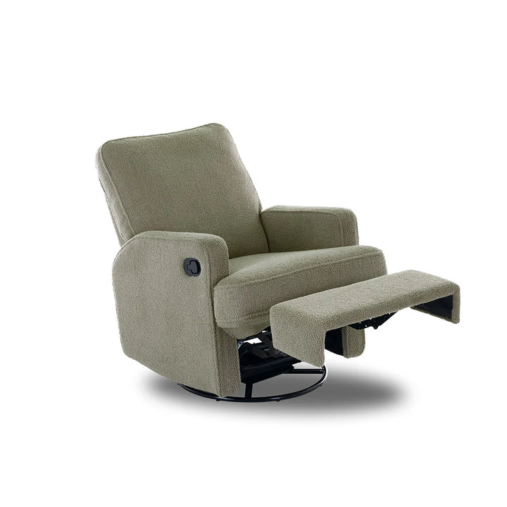 OBaby Madison Swivel Recliner Chair - Teddy Fabric Olive