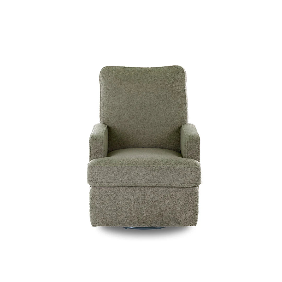 OBaby Madison Swivel Recliner Chair - Teddy Fabric Olive