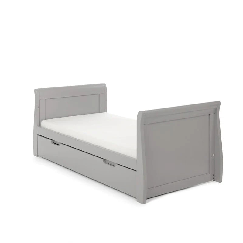 OBaby Stamford Classic Cot Bed & Cot Top Changer - Warm Grey