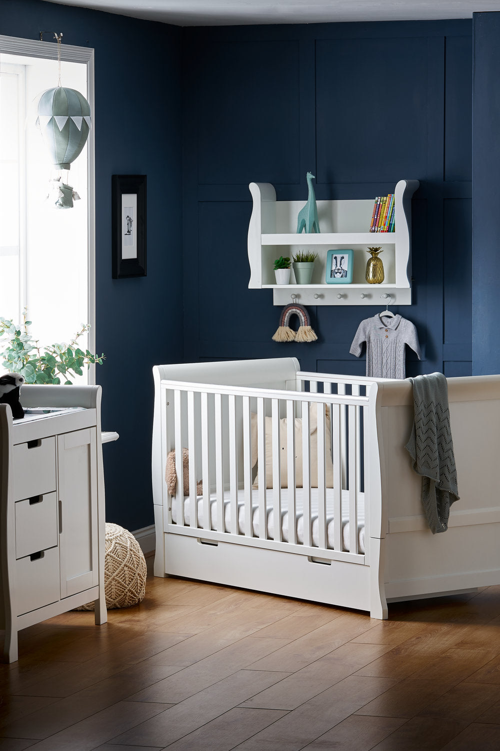 OBaby Stamford Classic Sleigh 2 Piece Room Set - White