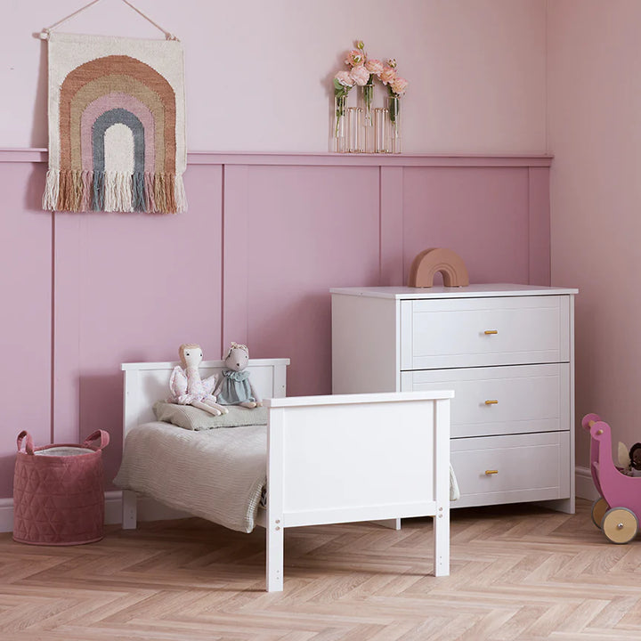 OBaby Evie Mini Cot Bed - White