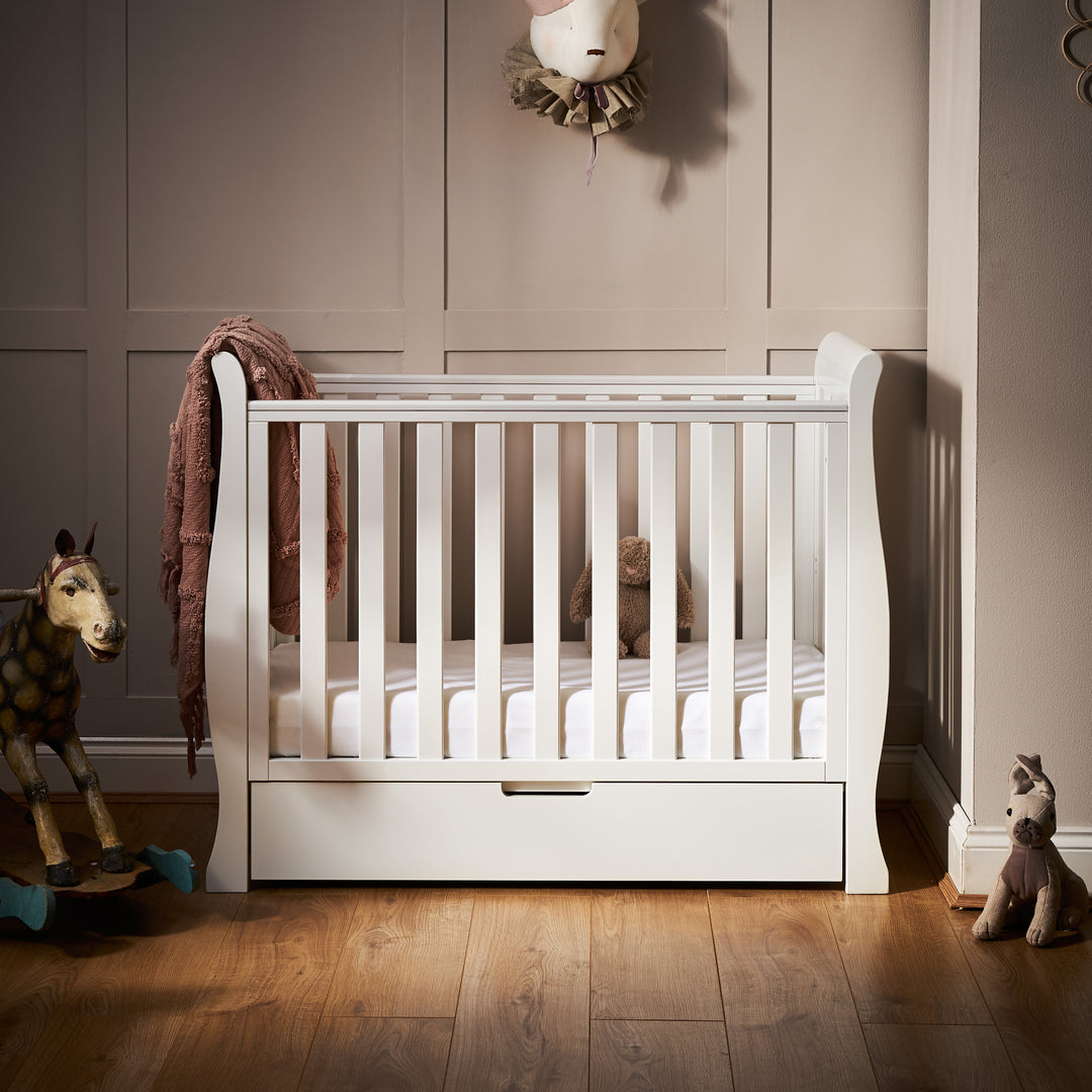 OBaby Stamford Space Saver Cot - White