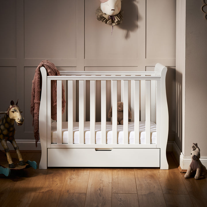 OBaby Stamford Space Saver Cot - White