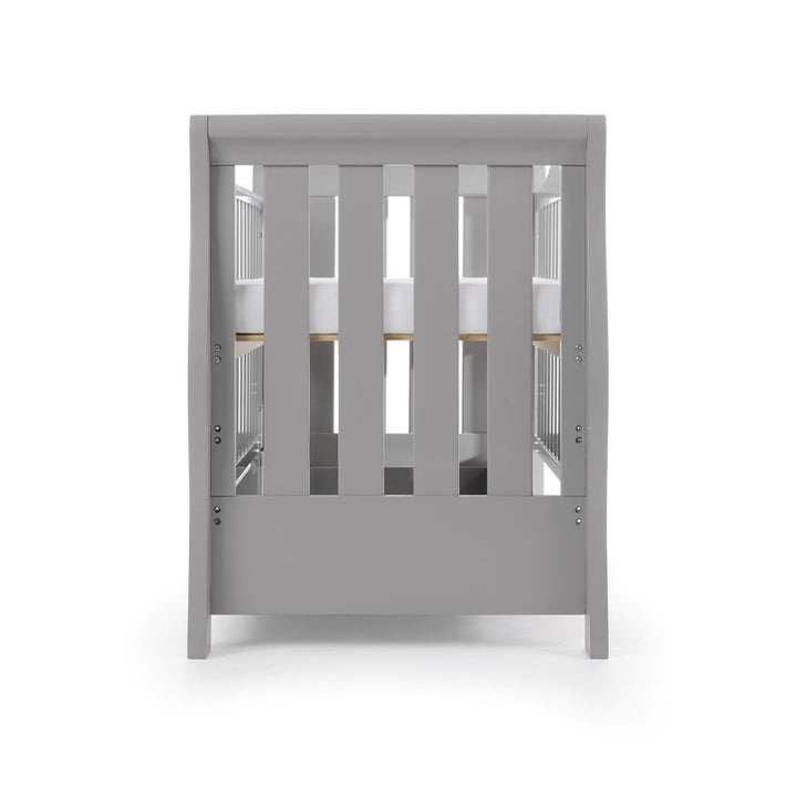 OBaby Stamford Luxe Sleigh Cot Bed - Warm Grey