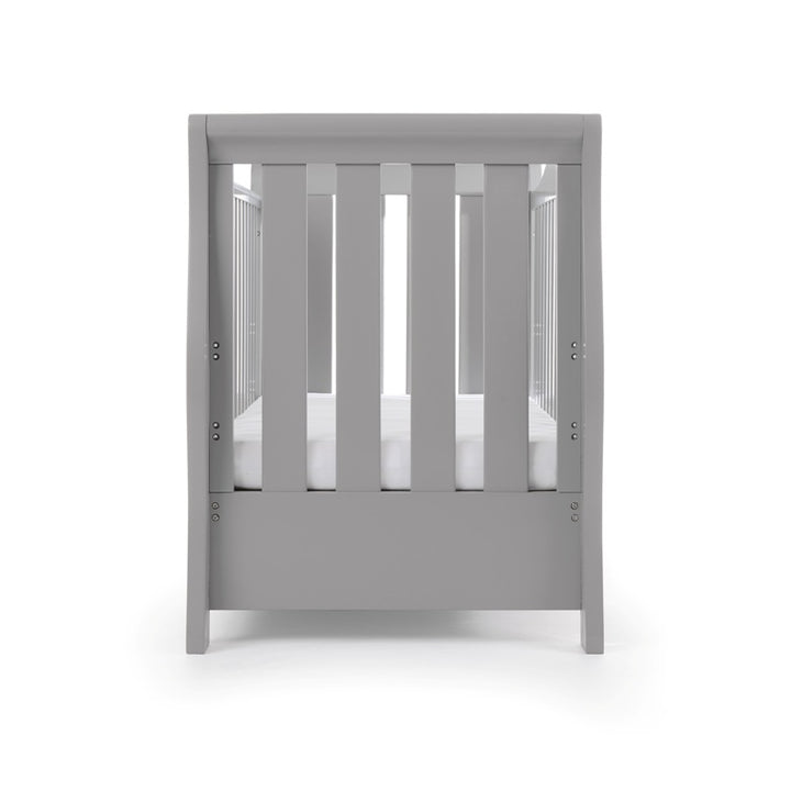 OBaby Stamford Luxe Sleigh Cot Bed - Warm Grey