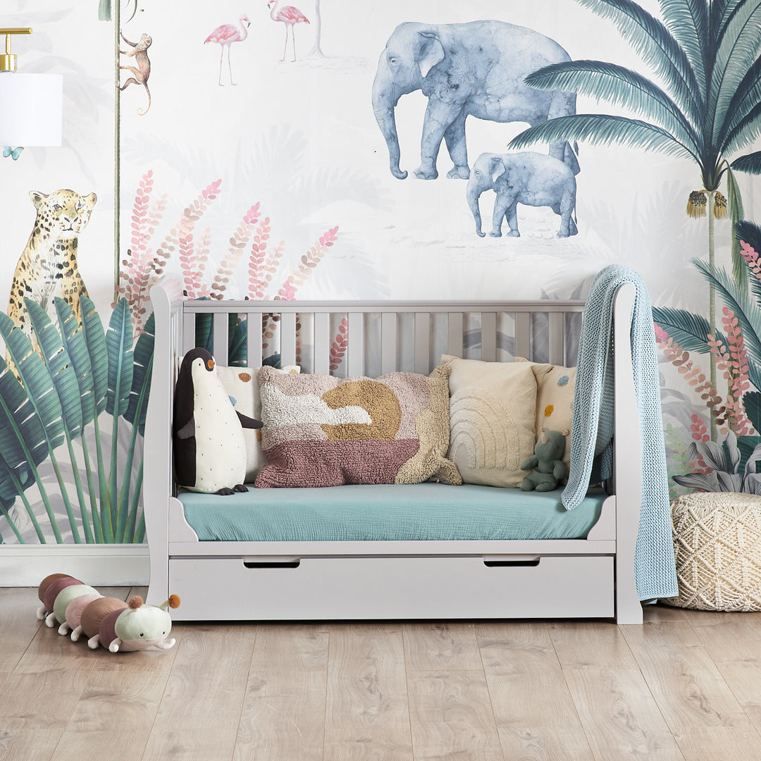 OBaby Stamford Mini Cot Bed - Warm Grey