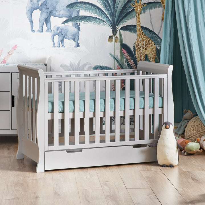 OBaby Stamford Mini Cot Bed - Warm Grey