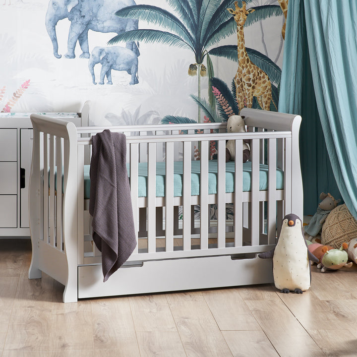 OBaby Stamford Mini Cot Bed - Warm Grey