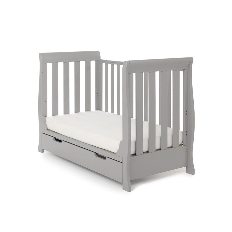 OBaby Stamford Mini Cot Bed - Warm Grey