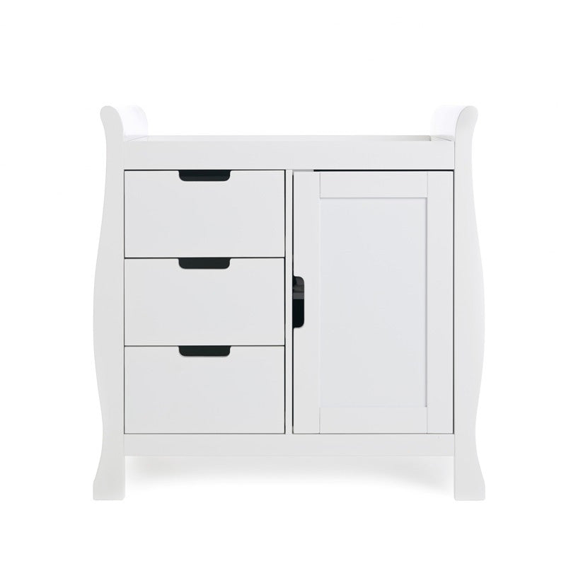OBaby Stamford Luxe Sleigh 2 Piece Room Set - White