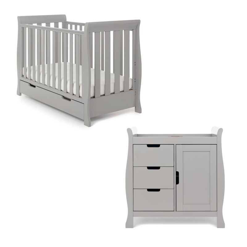 OBaby Stamford Mini 2 Piece Set - Warm Grey